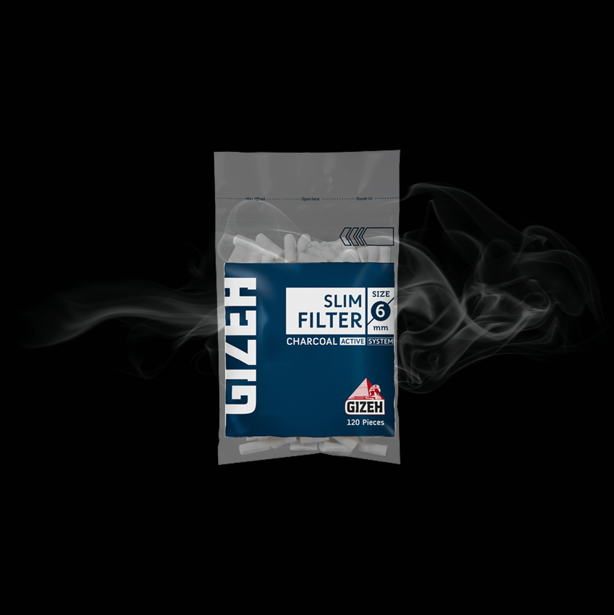 Gizeh Slim Cigarette Filter Charcoal